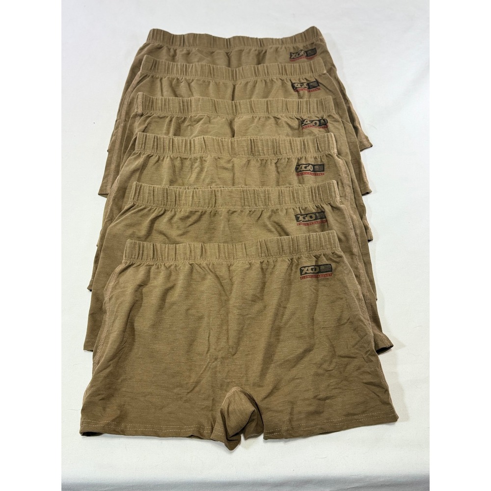 XGO Boxer Briefs Women Medium 6 Pack Brown Modacrylic Flame Retardant Boy Shorts